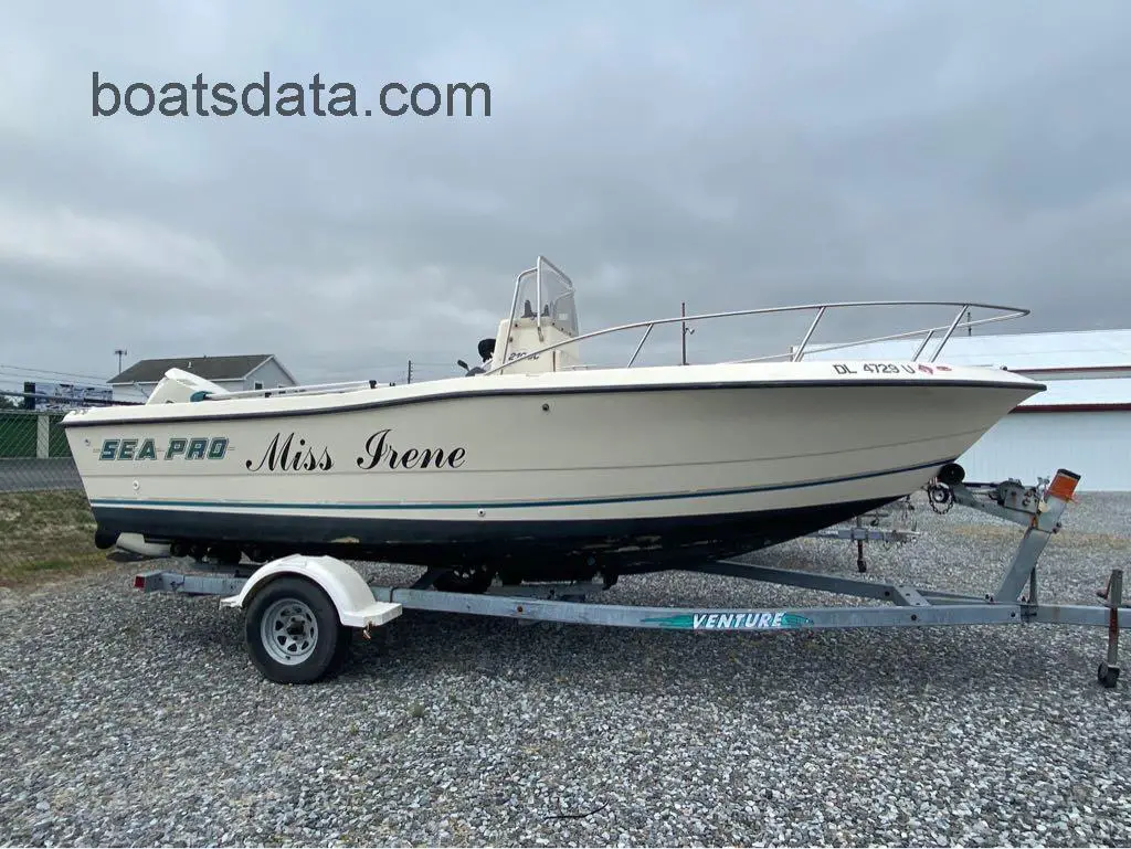 Sea Pro 210 Center Console Technical Data 